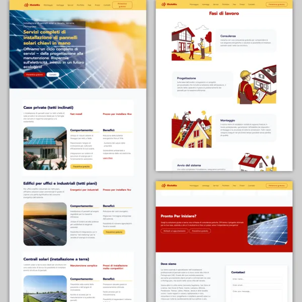 Realizzazione sito web aziendale per un'azienda di fotovoltaici