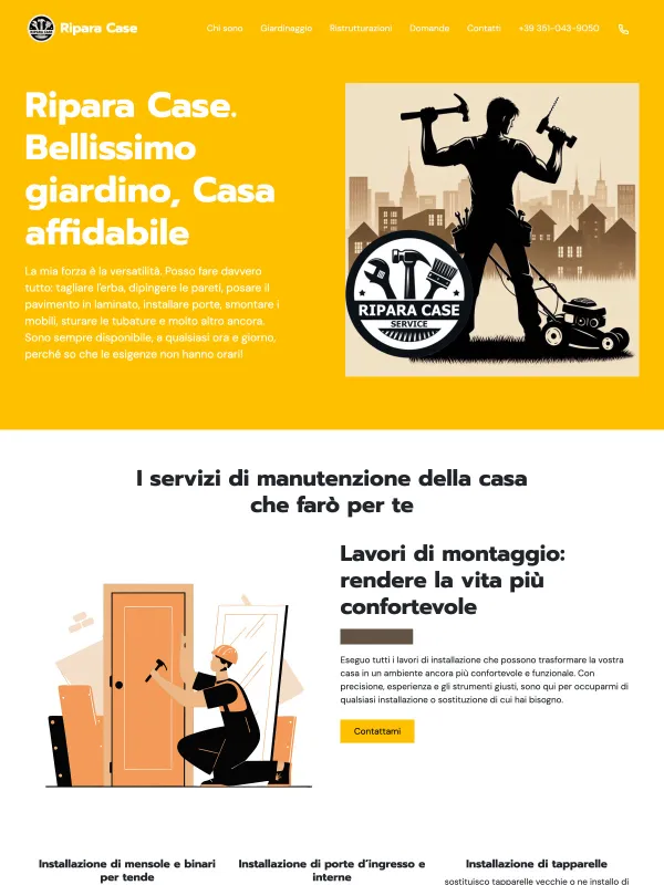 Progetto sito aziendale per tuttofare &ndash; architettura per-servizio e SEO locale