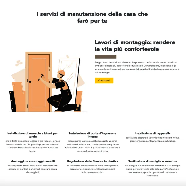 Sviluppo sito web per tuttofare