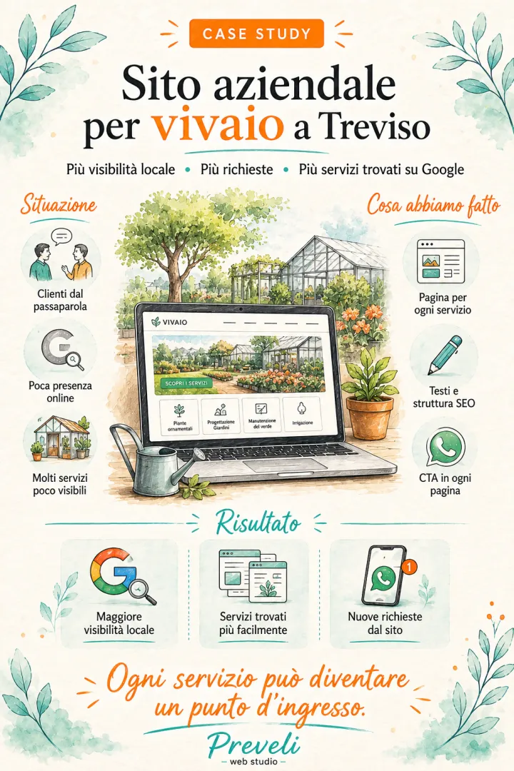 Un esempio concreto: realizzazione sito aziendale in provincia di Treviso