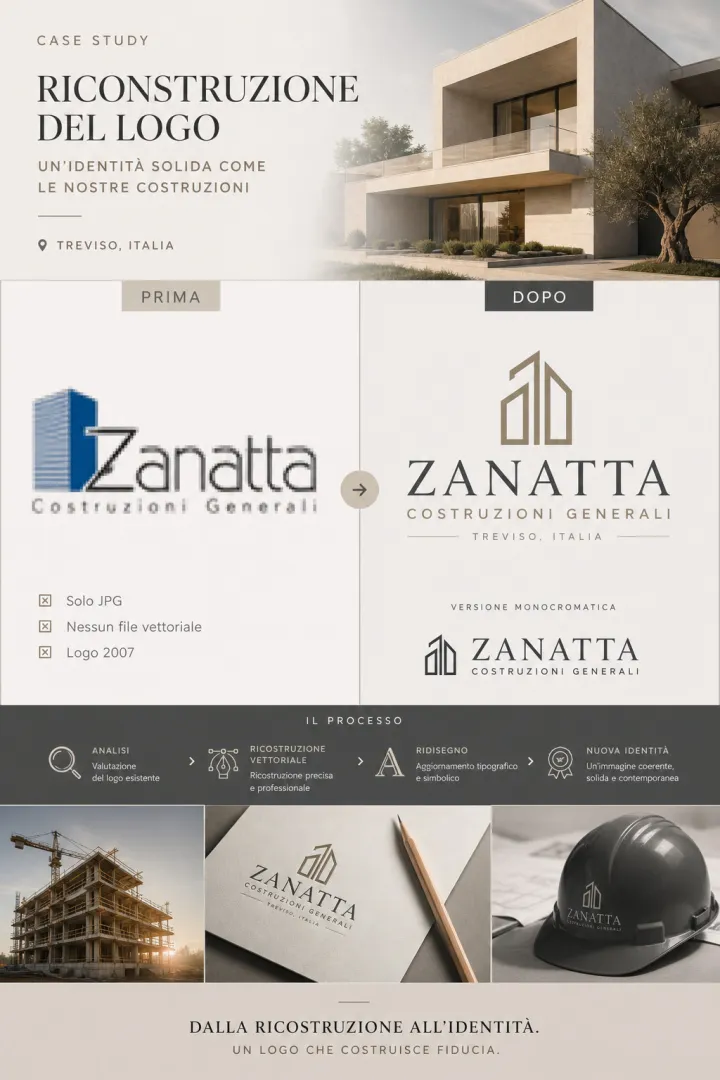 Un esempio concreto: restyling logo per un'impresa edile in provincia di Treviso