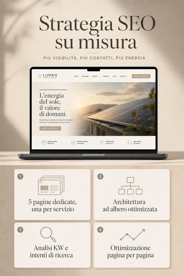 Un esempio concreto: testi riscritti per un'impresa fotovoltaici in provincia di Venezia