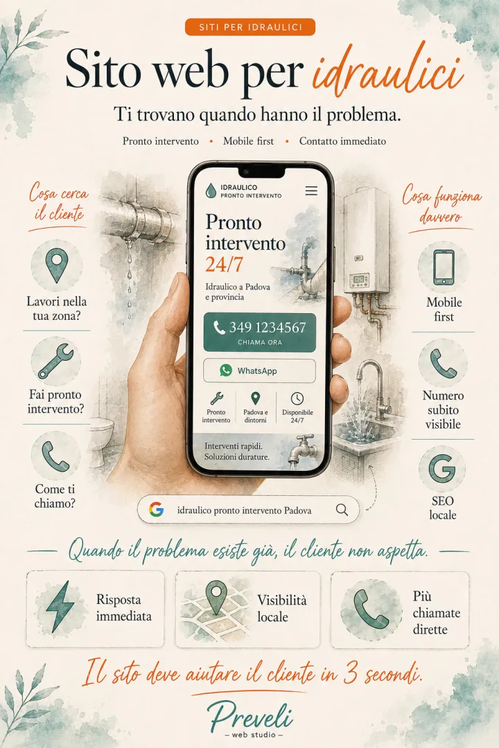 Fare un sito per idraulico non &egrave; come fare un sito per un negozio